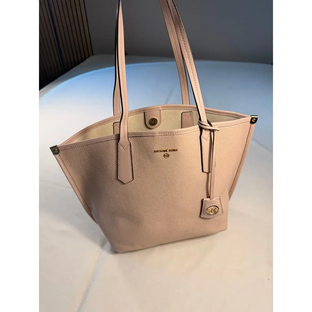 Michael Kors Jane Large Tote Bag Soft Pink Pebbled Leather